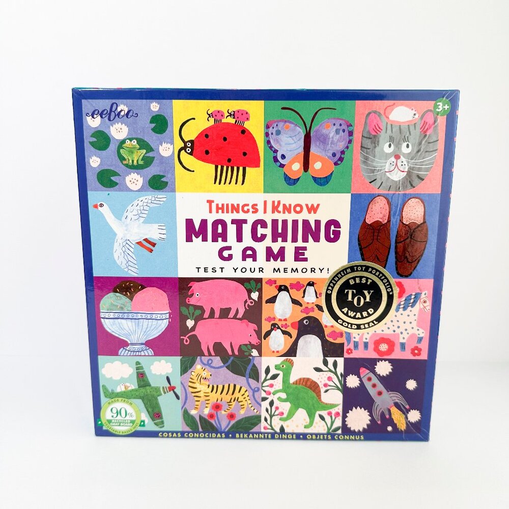 eeBoo Things I Know, Memory & Matching Game Learning Game 24 pairs Kids Toy Fun